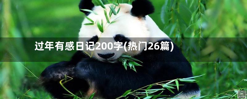 过年有感日记200字(热门26篇)