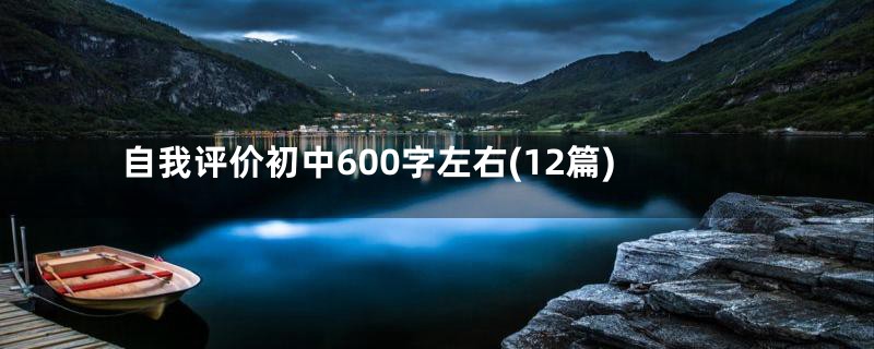 自我评价初中600字左右(12篇)