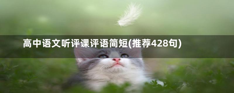 高中语文听评课评语简短(推荐428句)