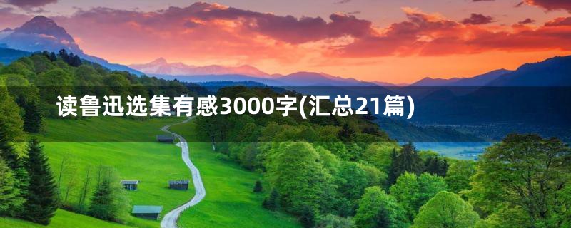 读鲁迅选集有感3000字(汇总21篇)