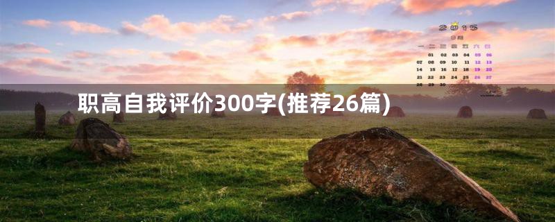 职高自我评价300字(推荐26篇)