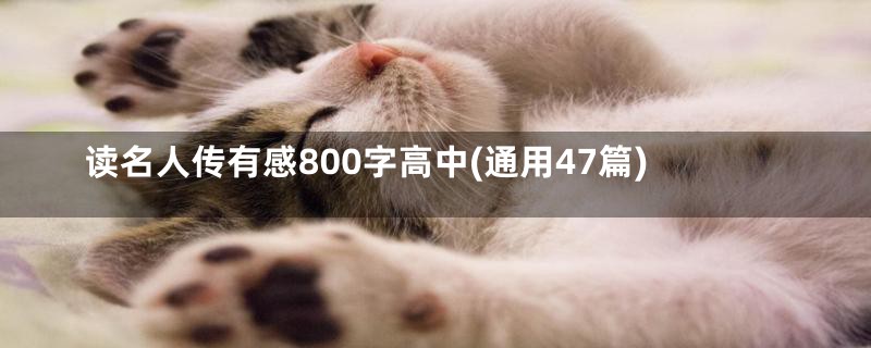 读名人传有感800字高中(通用47篇)