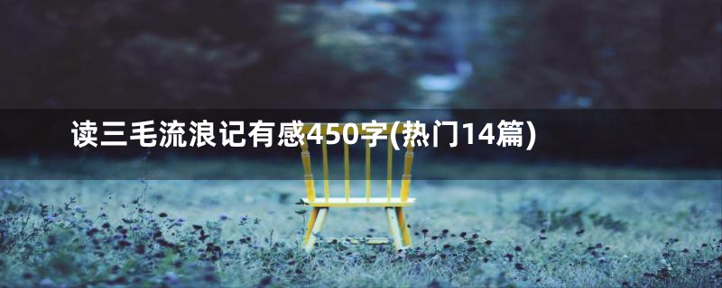 读三毛流浪记有感450字(热门14篇)