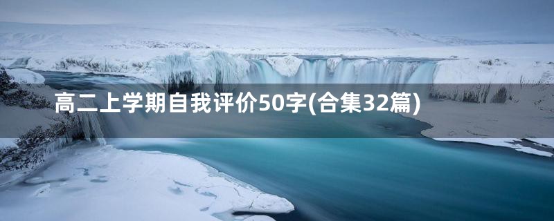 高二上学期自我评价50字(合集32篇)