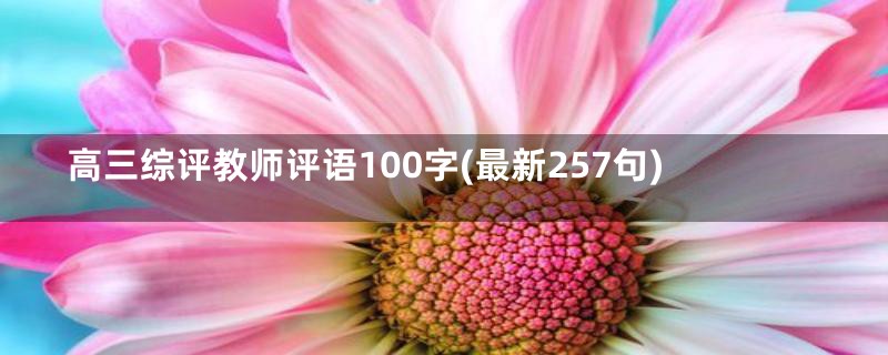 高三综评教师评语100字(最新257句)